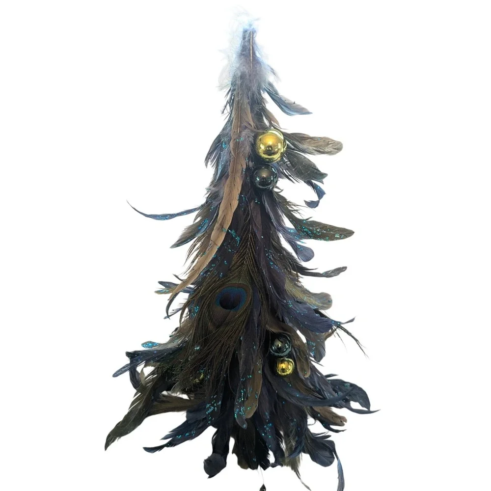 VintageFeather‎ Christmas Tree Topper Peacock Accents Ornaments